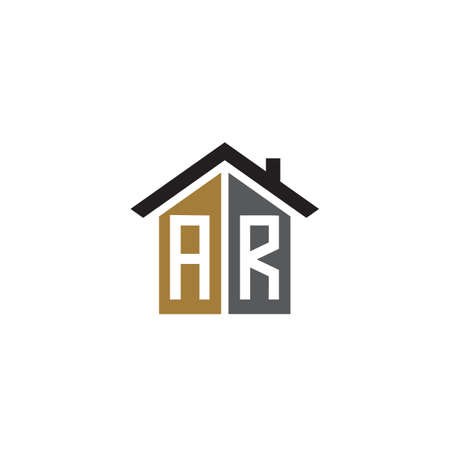 ar home logo design vector luxuryのイラスト素材