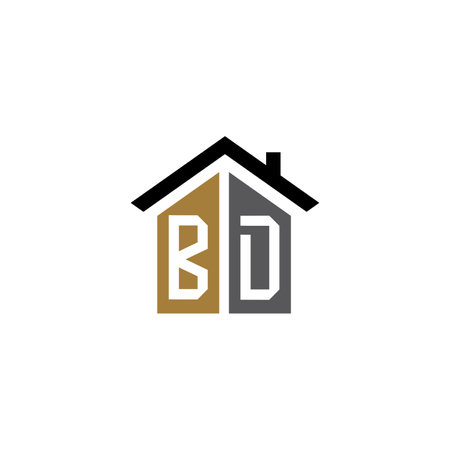 bd home logo design vector luxuryのイラスト素材