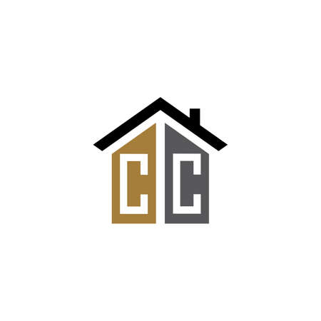 cc home logo design vector luxuryのイラスト素材