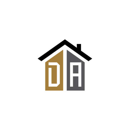 da home logo design vector luxuryのイラスト素材