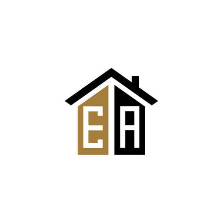 ea home logo design vector luxuryのイラスト素材