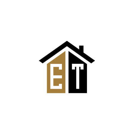 et home logo design vector luxuryのイラスト素材