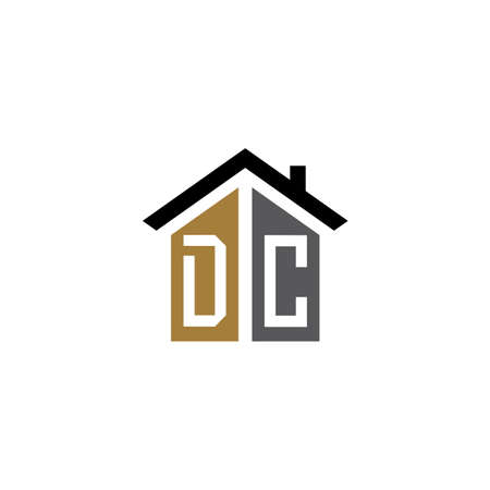 dc home logo design vector luxuryのイラスト素材