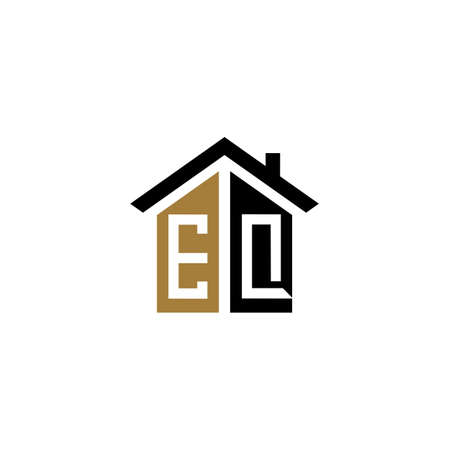 eq home logo design vector luxuryのイラスト素材
