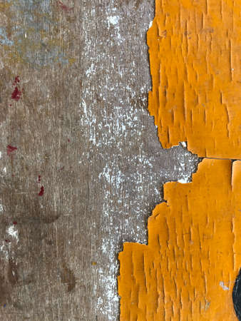 An old table has many scratches on its surface. wooden background. abstract grunge wood texture backgroundの写真素材