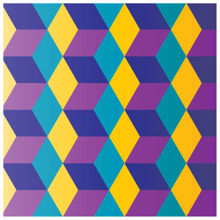 Abstract Patchwork With Geometric Ornament In Vintage Asian Style Repeating geometric tiles with rhombuses. Vector seamless patternのイラスト素材