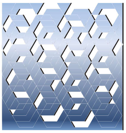 Abstract blue and silver background with geometric pattern