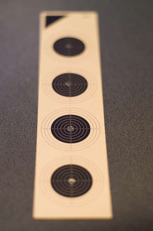 Shooting in the center of the targetの写真素材