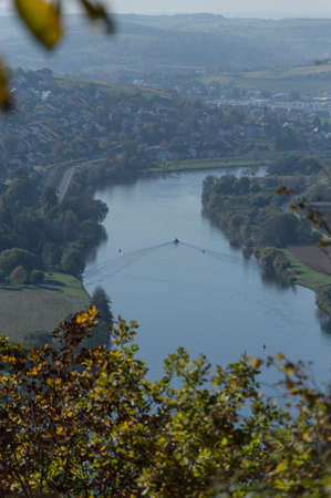 Moselle valley view towards Oberbilligの写真素材