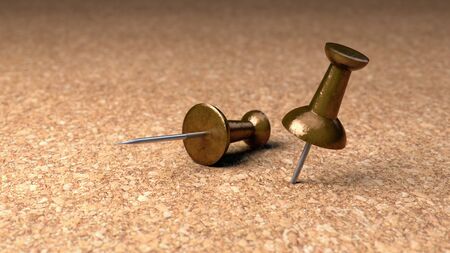 blass push pins on cork background