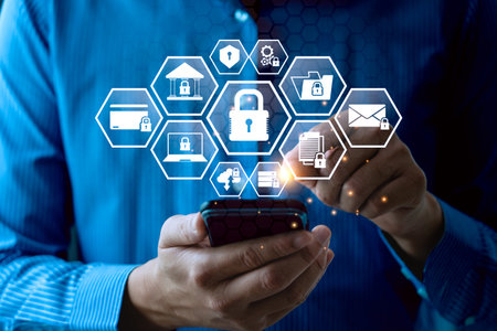 cyber security privacy and data storage protection Document Management with Password and Encryption...