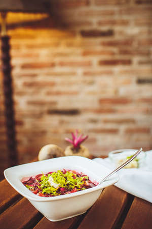 Raw red soupの写真素材