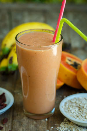 Papaya smoothieの写真素材