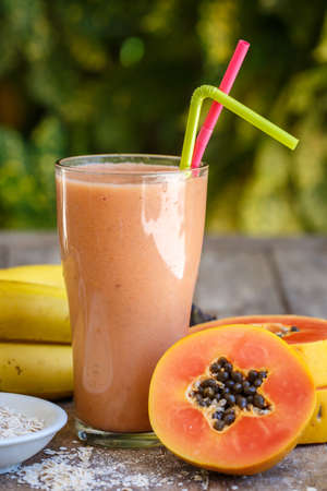 Papaya smoothieの写真素材