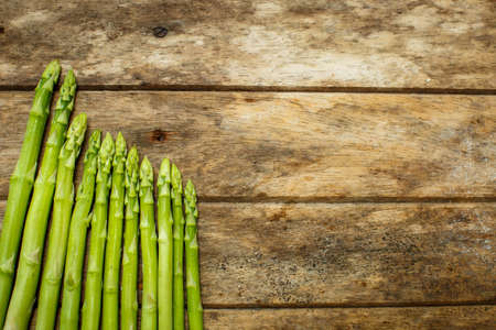 Asparagus on the boardの写真素材
