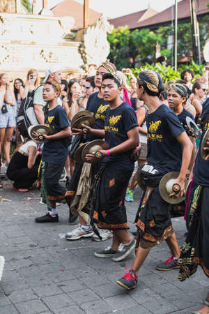 UBUD, BALI - MARCH 8: Unidentified people during the celebration of Nyepi - Balinese Day of Silence on March 8, 2016 in Ubud, Bali, Indonesia. The day following Nyepi is also celebrated as New year.のeditorial素材