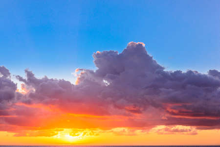 Sunset with colorful sky.の写真素材