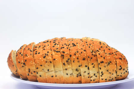 Bread isolated on white backgroundの写真素材