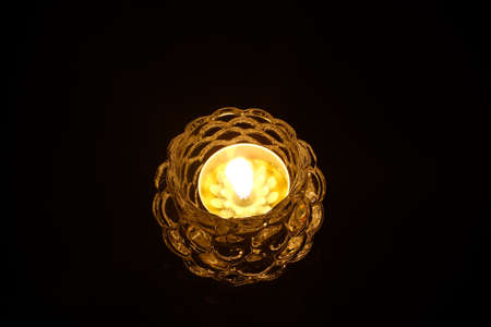 Candle light in dark background