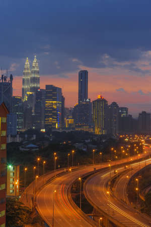 Kuala Lumpur City in the eveningのeditorial素材