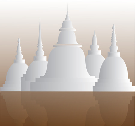 Thailand temple elements. vector illustrationのイラスト素材