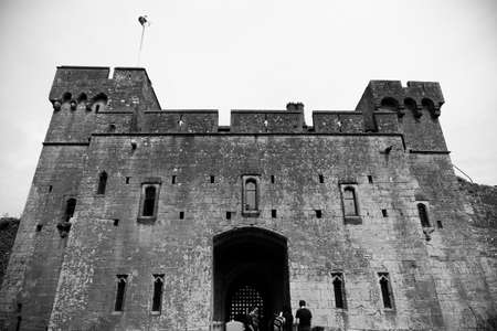  Ancient castles and churches in South Wales, UKのeditorial素材