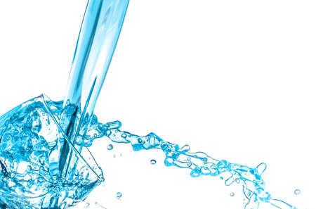 Fill glass with colorfull liquid.