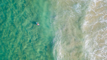Drone photograph of the coastline of Noosa Heads, Queensland Australia