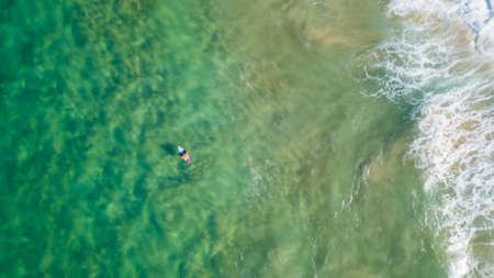 Drone photograph of the coastline of Noosa Heads, Queensland Australiaのeditorial素材