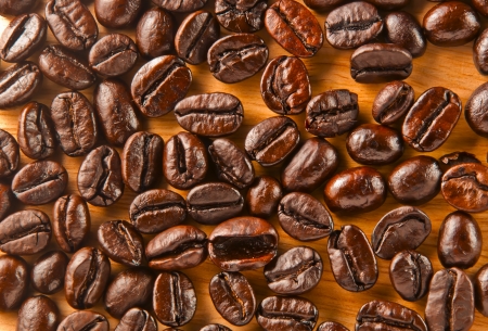 brown coffee beans textureの写真素材