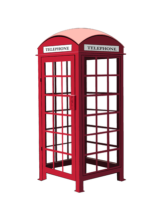 London red phone booth vectorのイラスト素材