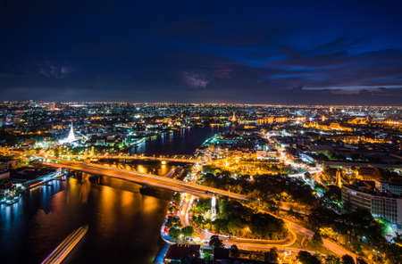 Bangkok City Chao Phraya Riverの写真素材