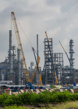 Construction Site Oil refineryのeditorial素材