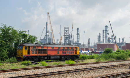 Locomotive backdrop refinery.のeditorial素材