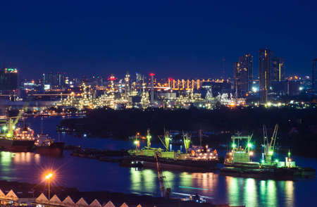 Ports and oil refineriesのeditorial素材