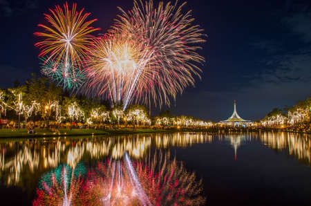 Suanluang RAMA IX fireworks Father's Dayの写真素材