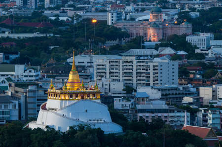 Golden Mount with Ananta Samakhom Throne Hallの写真素材