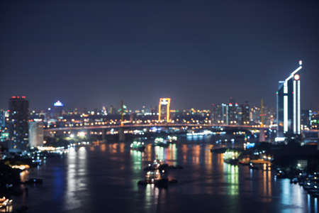 Out of focus Bangkok cityの写真素材