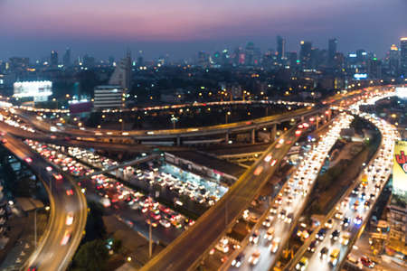 Out of focus Bangkok City  Expresswayの写真素材