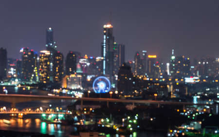 Out of focus Bangkok cityの写真素材
