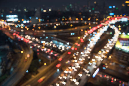 Out of focus Bangkok City  Expresswayの写真素材