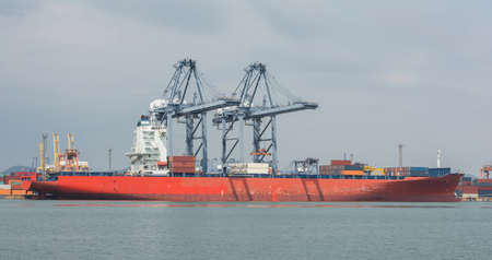 harbor cranes Cargo portの写真素材