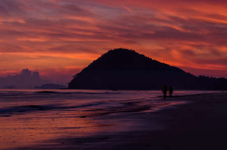 Morning Beach Thungwualaen Beachの写真素材