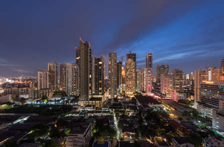 Bangkok Business District Sukhumvit Sky Blueの写真素材