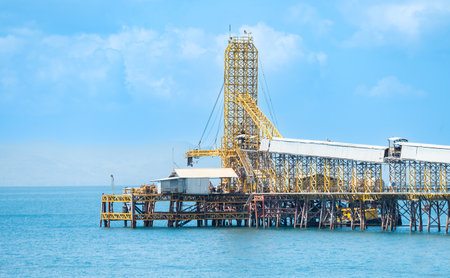 large ore loading portの写真素材