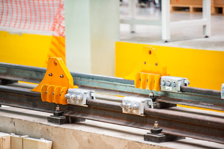 Railcar Wheel Stopsの写真素材