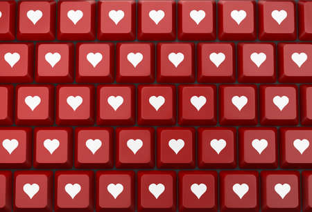 Heart love  button on keyboard