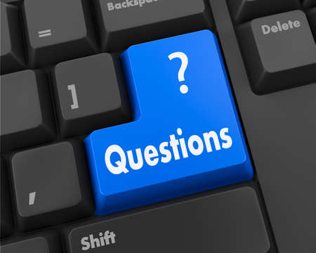 question enter button key on white keyboardの写真素材