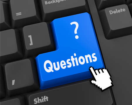 question enter button key on white keyboardの写真素材