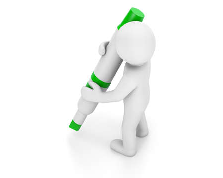 3d man with check markの写真素材